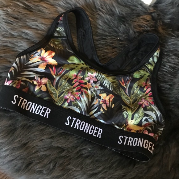 stronger Other - Stronger tropical print sports bra